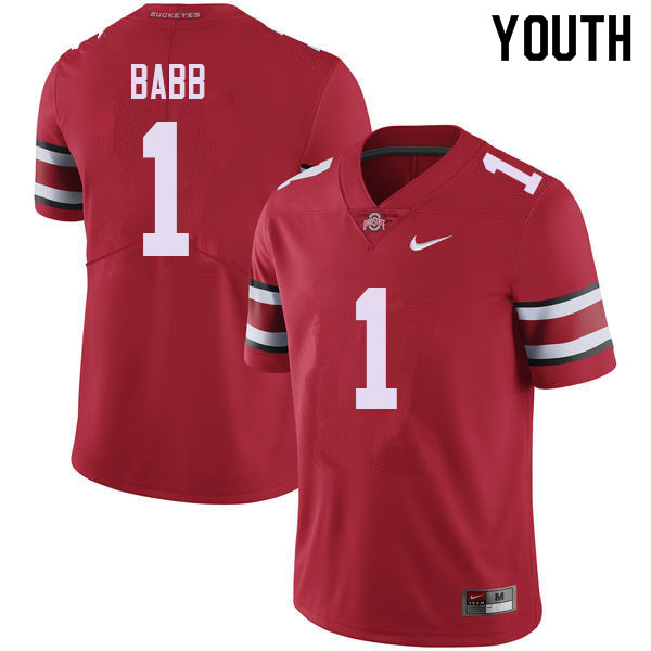 Youth #1 Kamryn Babb Ohio State Buckeyes College Football Jerseys Sale-Red